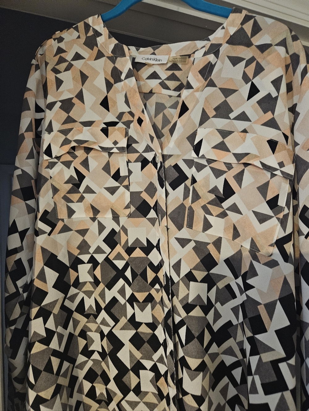 Calvin Klein Blouse Size LARGE - Picture 6 of 6